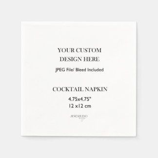 Custom Cocktail Napkin Print 4.75" x4.75"