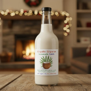 Custom Coconut Holiday Coquito Liqueur Label