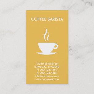 custom coffee barista business card