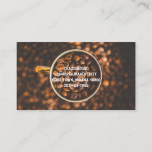 Custom Coffee Beans Coffee Shop Punch And Business Card
