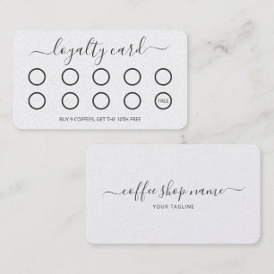 Custom Coffee Loyalty Card Simple Classic Script