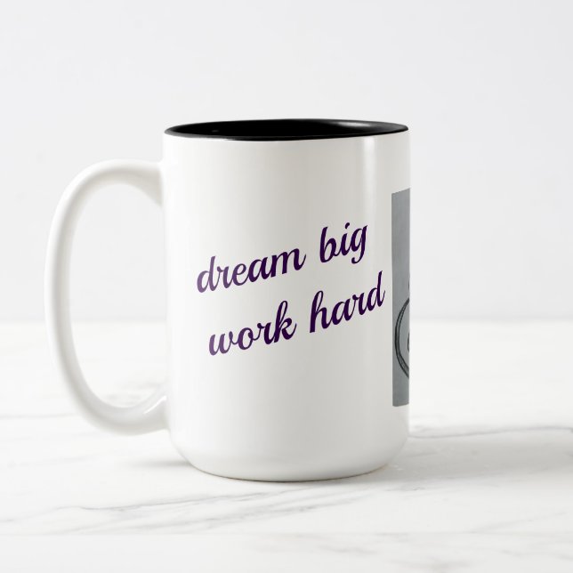 Custom Coffee Mug, Aesthetic Cup, Original Art Cof Two-Tone Coffee Mug (Left)