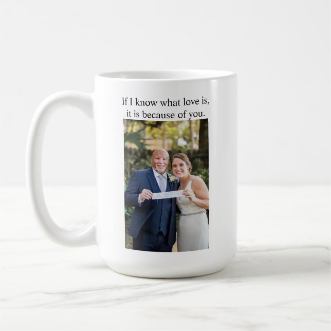 Custom Coffee Mug with Photo, Personalised Picture (Left)