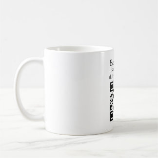 Custom coffee mugs with QR code for events
