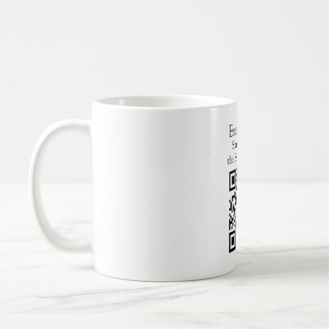 Custom coffee mugs with QR code for events (Left)