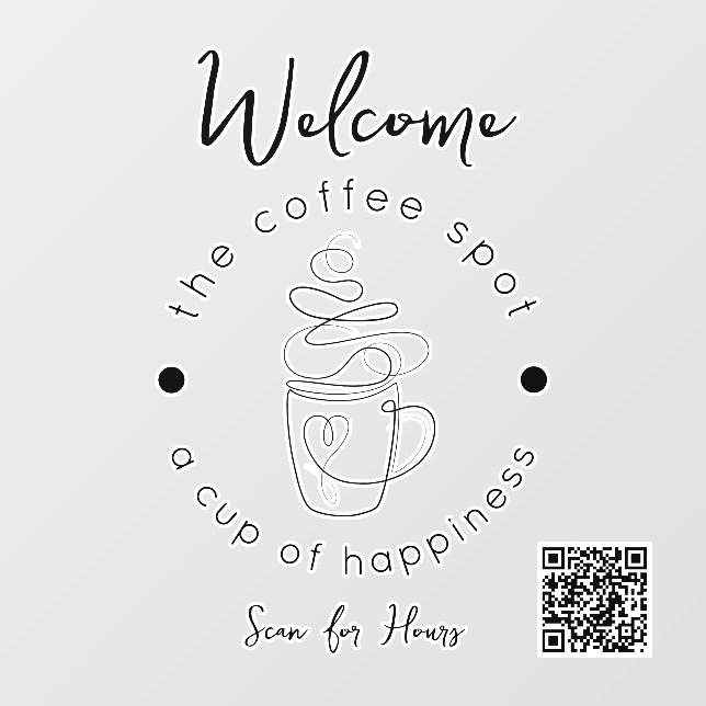 Custom Coffee Shop Add Your Logo Modern Minimalist (Sheet)