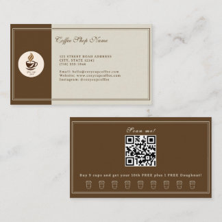 Custom Coffee Shop Business Card – Personalized