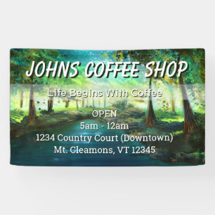Custom Coffee Shop Signage Banner