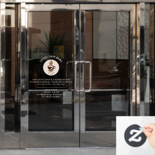Custom Coffee Shop Window Cling – Personalized 