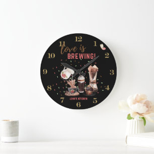 ☕Custom Coffeecore Clock Coffee Memes Barista