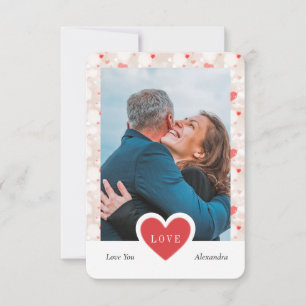 Custom Collage Couple Photo & Valentines Day Thank You Card
