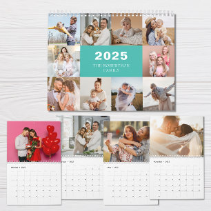 Custom Collage Modern Family Photo 2025 Calendar