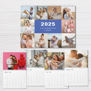 Custom Collage Modern Family Photo 2025 Calendar
