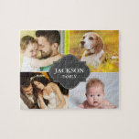 Custom Collage photos family name multi pictures Jigsaw Puzzle<br><div class="desc">Create a unique and personalised gift with our Custom Collage Photos Family Name Multi Pictures Jigsaw Puzzle. This customisable puzzle allows you to showcase cherished family photos, making it a fun and meaningful gift for any occasion. Customise this puzzle by changing all the photos and adding the family name, adding...</div>