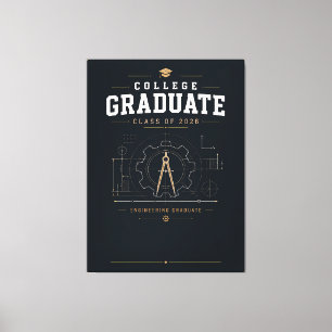 Custom College Engineering Graduate 2026 Canvas Print