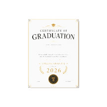 Custom College Graduation Certificate 2026