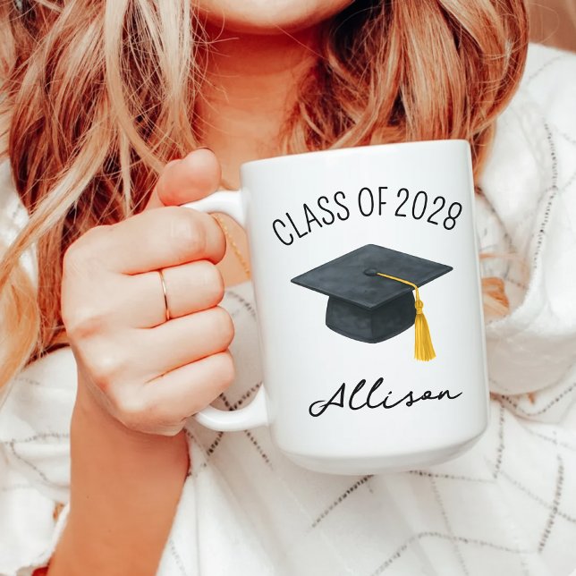 Custom College Graduation Mug Gift for Her or Him (Custom Name Graduation Mug Gift for Him or Her, Custom Graduation Gift Mug for College Students)