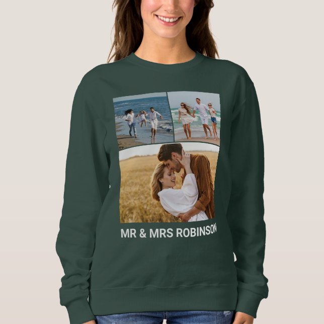 Custom College Photo & Name Personalised Womens Sweatshirt (Front)