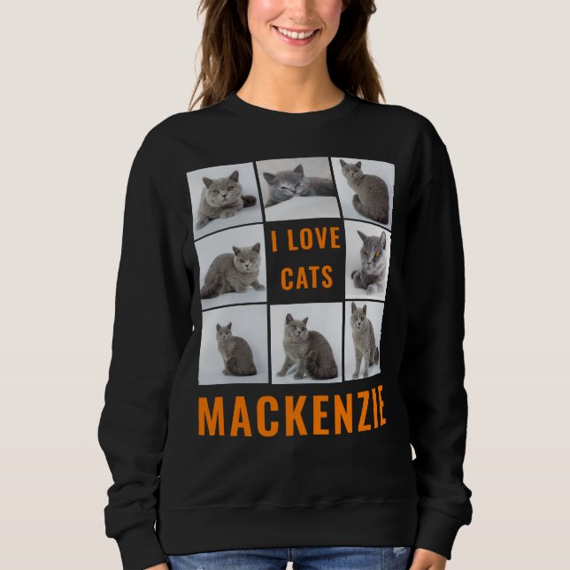 Custom College Photos and Name Personalised Womens Sweatshirt (Front)