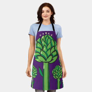 Custom color artichoke personalized foodie cooking apron