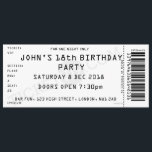 Custom Color Concert Ticket Party Invitation<br><div class="desc">A customizable ticket for a party invitation.  Click "Customize it" and change the printed background color to print the tickets in any color you choose.  The text on the ticket is fully customizable.</div>