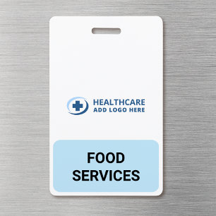 Custom Color Hospital Cafeteria Companion ID Badge