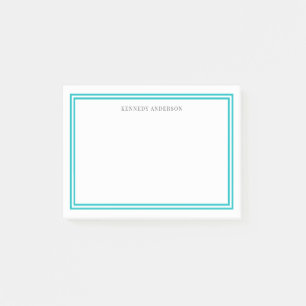 Custom Color Modern Classic Borders Personalized Post-it Notes