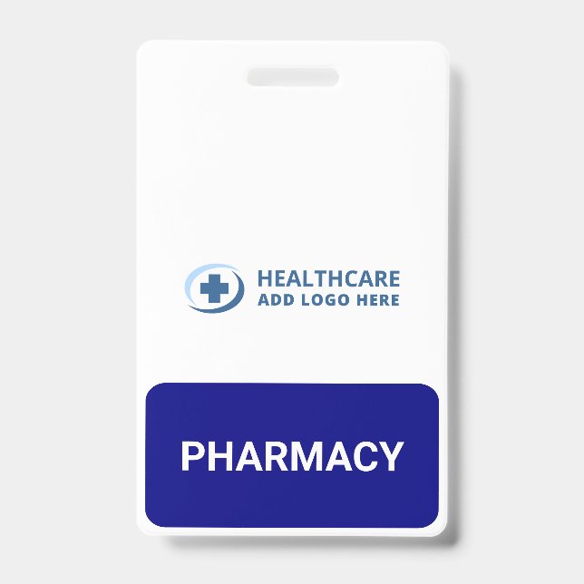 Custom Color Pharmacy Pharmacist Companion ID Badge (Front)