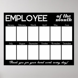 Custom color photo employee of the month display p poster