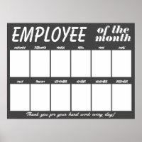 Custom color photo employee of the month display