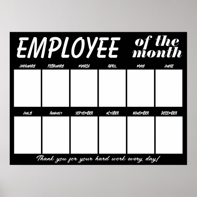 Custom color photo employee of the month display  poster (Front)