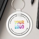 Custom Color Promotional Business Logo Branded Key Ring<br><div class="desc">Easily personalize this coaster with your own company logo or custom image. You can change the background color to match your logo or corporate colors. Custom branded keychains with your business logo are useful and lightweight giveaways for clients and employees while also marketing your business. No minimum order quantity. Bring...</div>