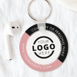 Custom Color Promotional Business Logo Branded Key Ring<br><div class="desc">Easily personalize this coaster with your own company logo or custom image. You can change the background color to match your logo or corporate colors. Custom branded keychains with your business logo are useful and lightweight giveaways for clients and employees while also marketing your business. No minimum order quantity. Bring...</div>