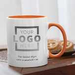 Custom Color Promotional Business Logo Branded Mug<br><div class="desc">Easily personalize this mug with your own company logo and business information. Promotional mugs make a long lasting impression so they make great corporate gifts, giveaways, or souvenirs for clients, customers, and employees. Design Tip: Bring branding customization to the next level by selecting a background color to match your brand...</div>