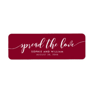 Custom Color Relax Script Spread the Love Wedding