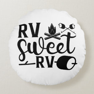 CUSTOM COLOR RV Sweet RV Camping Round Cushion