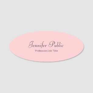 Custom Color Text Font Handwritten Template Name Tag