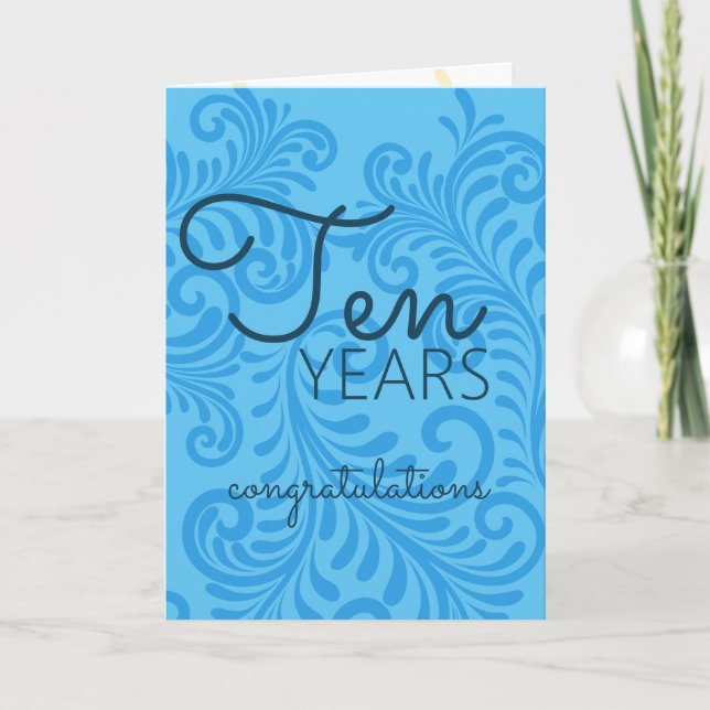 Custom color UNIVERSAL employee anniversary card (Front)
