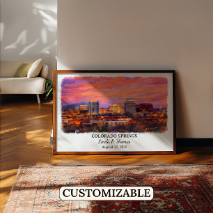 Custom Colorado Springs Wall Art, Colorado Poster
