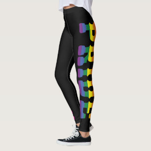 Custom Colorful LGBTQ+ Rainbow Pride NEW YORK Leggings