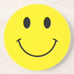 Custom Colors Cute Retro Smile Coaster