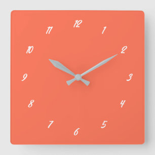 Custom Colors Numbers Font Wall Clock