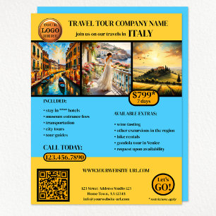 Custom Colors Photo Travel Template Flyer