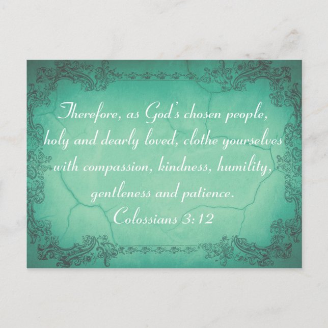 Custom Colossians 3:12 Kindness Bible Verse Vine Postcard (Front)