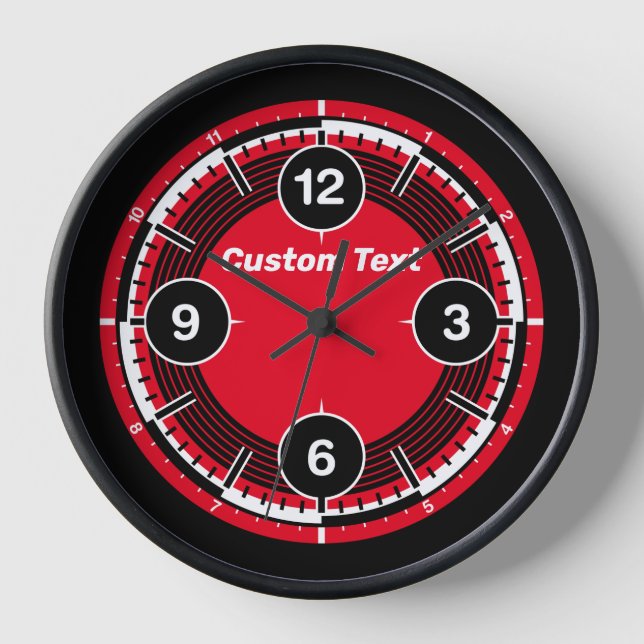 Custom Colour Action Wall Clock (Front)