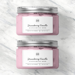 Custom Colour Add Logo Script Lines Product Label