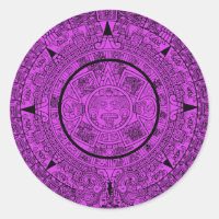 Custom Colour Ancient Mayan Calendar Mexico Sticke