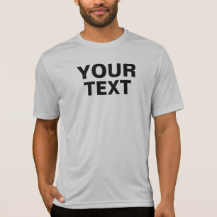 Custom Colour And Modern Big Font Text Silver Mens T-Shirt