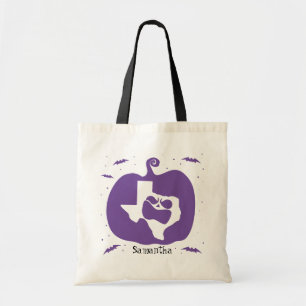 Custom Colour Angry Texas Jack O' Lantern Tote Bag