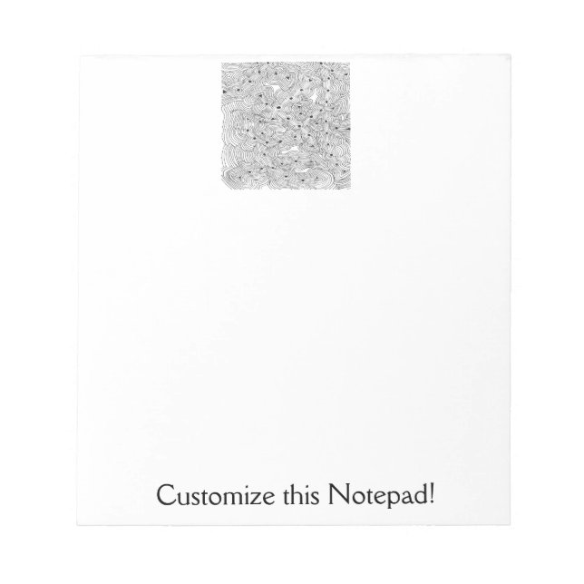 Custom Colour Ant Farm Original Abstract Design Notepad (Front)